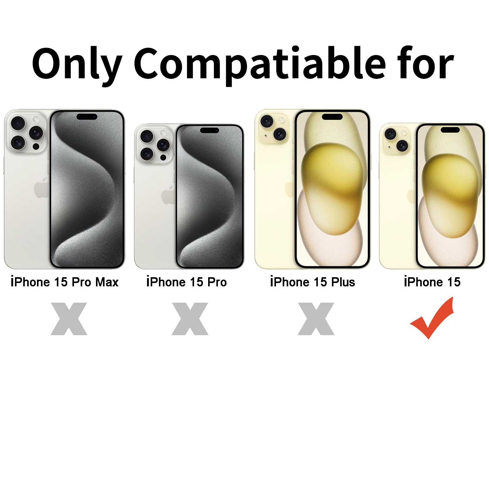 Tenoc Phone Case Compatible With Iphone 15, Glitter Case Clear Sparkling Protective Bumper Cute Cover For Girls Women