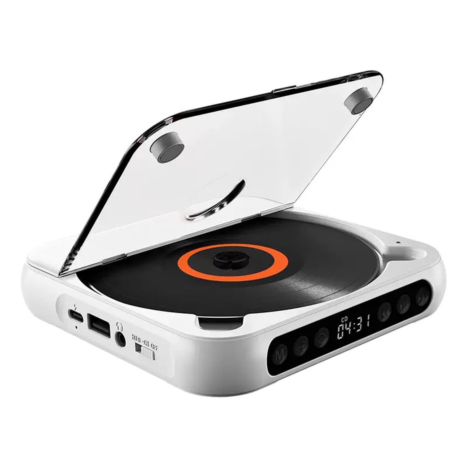 CD Player Portable,ASENCH Rechargeable Portable CD Player with HiFi Speakers for Home/Car,Bluetooth 5.3,LCD Screen,Headphones,Su
