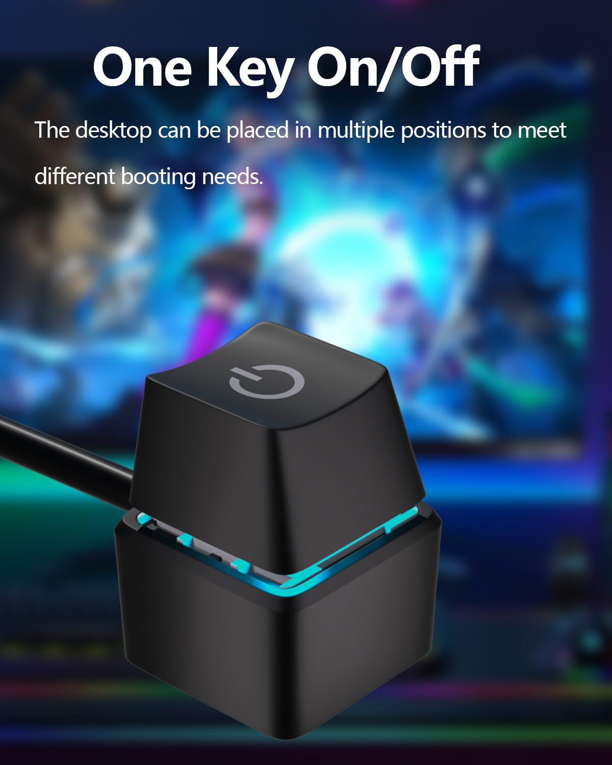 Oddtone Desktop Computer Power Switch Power Supply Control Adapter Cable 65 Inch External Pc Power Button Atx Desktop Computer C