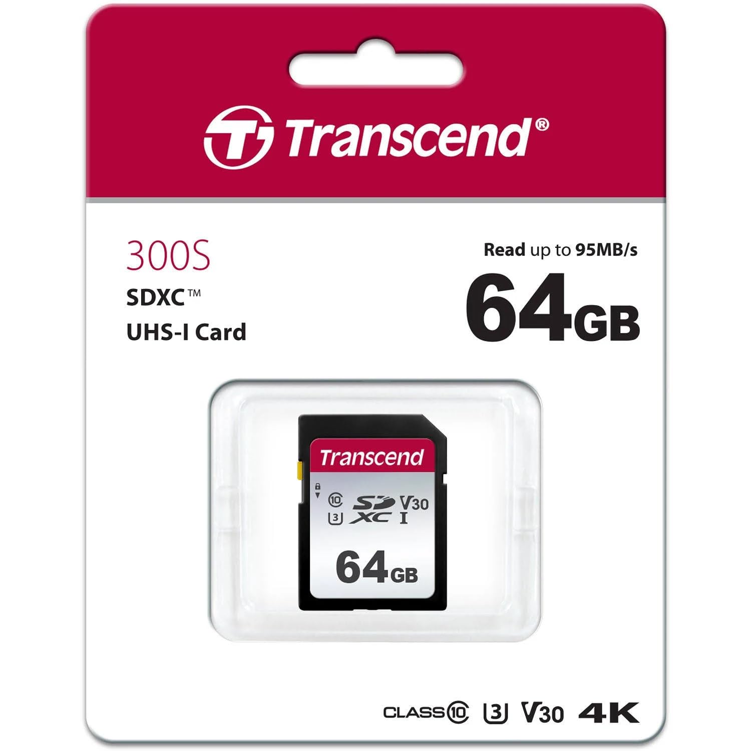 Transcend 64Gb Sdxc/Sdhc 300S Memory Card Ts64Gsdc300S