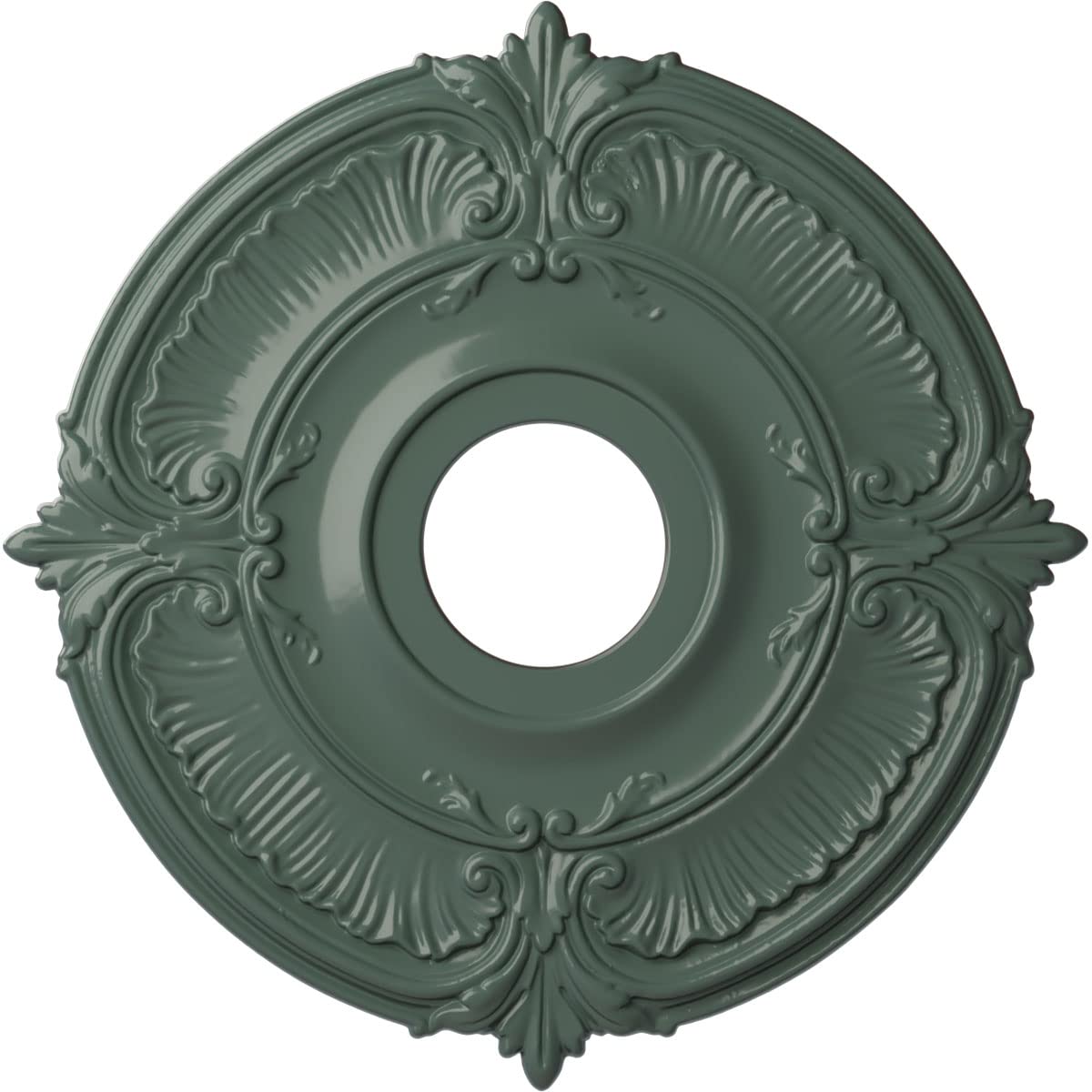 Ekena Millwork Cm18Atcbf Attica Ceiling Medallion, 18''Od X 4''Id X 5/8''P (Fits Canopies Up To 5''), Hand Painted Cloud Burst