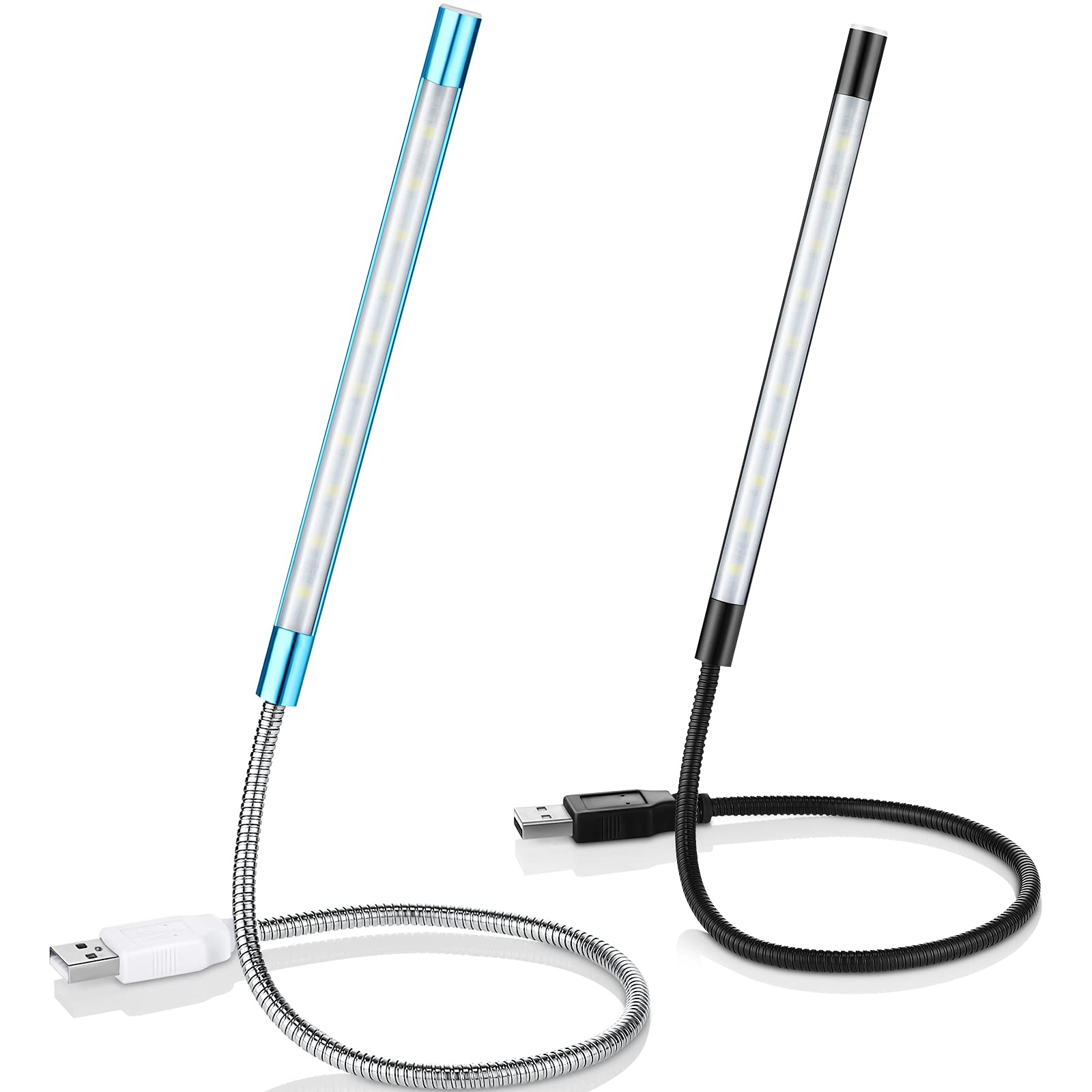 Mudder 2 Pieces Usb Led Light Usb Light For Laptop Keyboard Light Gooseneck Light Computer Light Flexible Stick Dimmable Led Lam