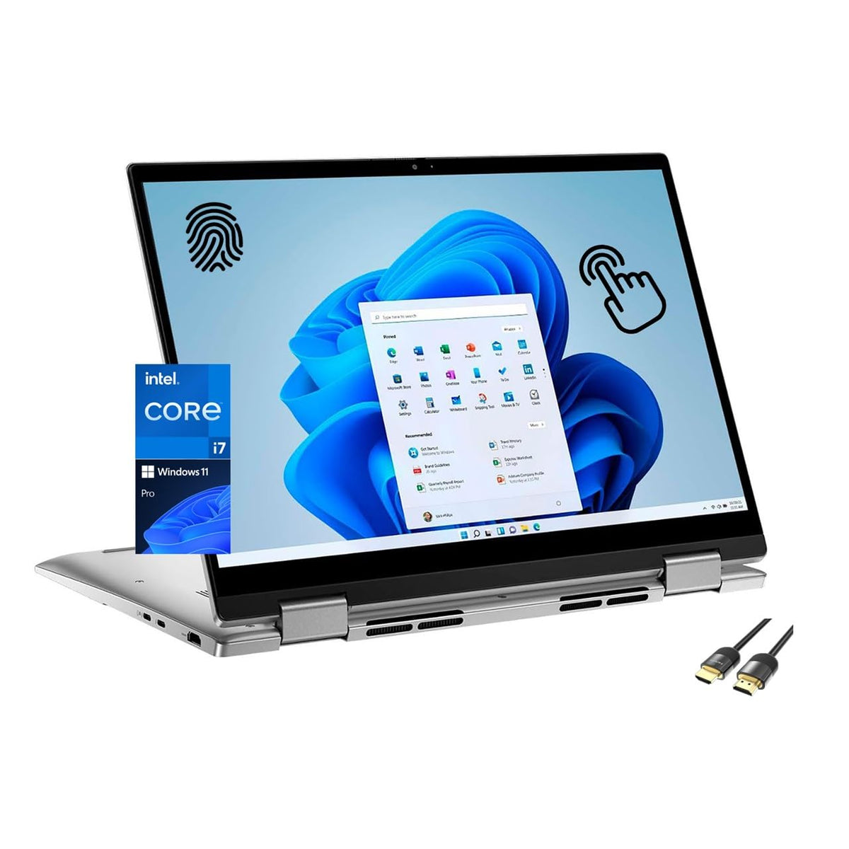 Dell Inspiron 2 In 1 Touchscreen Laptop, 14'' Wuxga Display, 13Th Gen Intel 10 Core I7 1355U, 16Gb Ram, 2Tb Pcie Ssd, Backlit Kb