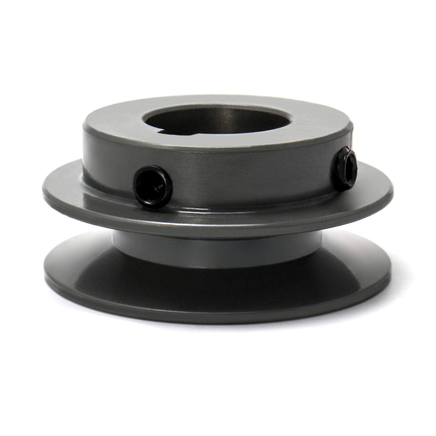 Qwork Single Groove Web Sheaves, 245Od 1Bore V Belt Sheave, A Belt Section, Cast Iron,For V Belt,Ak24 1