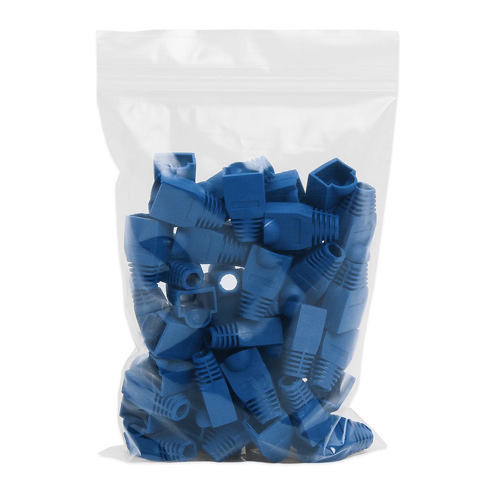 Cmple 50 Pack Rj45 Strain Relief Boots, Rj45 Boots For Cat6, Cat5E Ethernet Rj45 Lan Cable Connector Boots Cover   50 Pcs, Blue