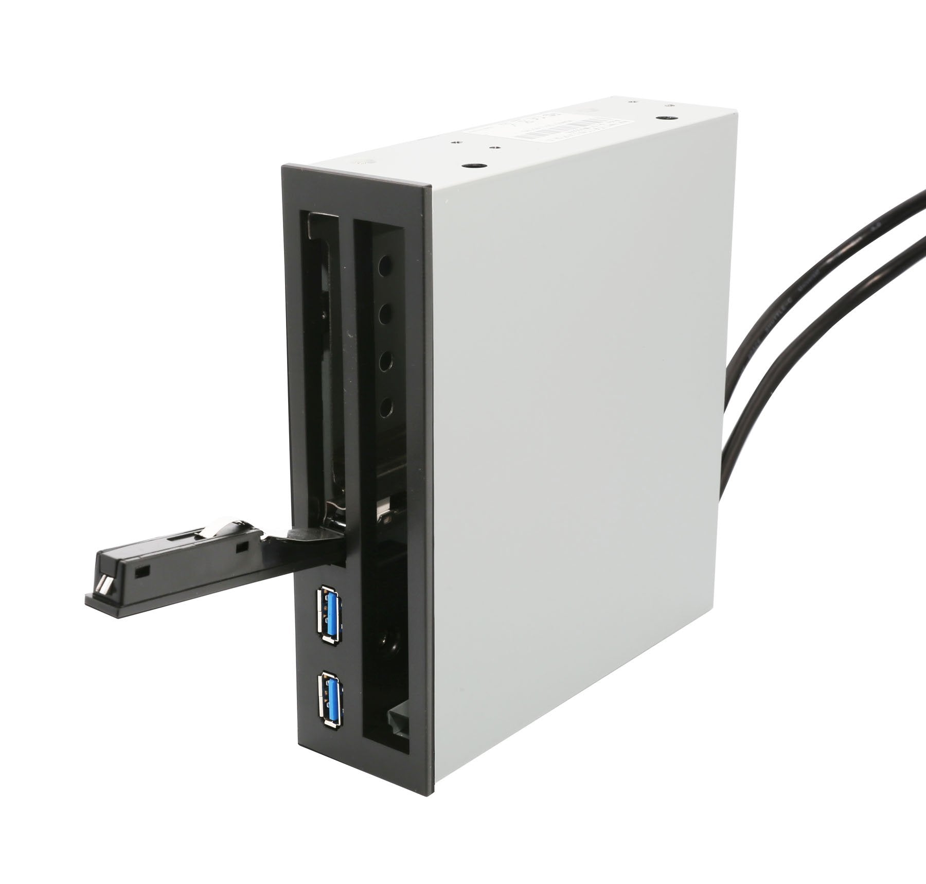 5.25'' Drive Bay For Slim Optical Drive (Sata/Pata) And 2.5'' Sata Hdd/Ssd Mobile Rack, With Dual Usb3.0 Ports,