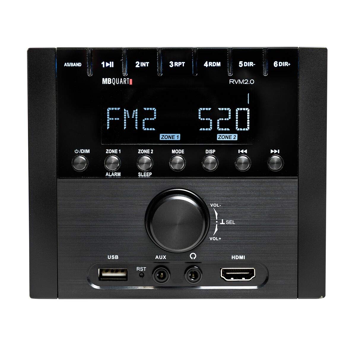Mb Quart Rvm2.0 Rv In Dash Compact Mechless Source Unit With Am/Fm, Bluetooth, Rca, Usb, And Hdmi For Audio And Visual Media Connection