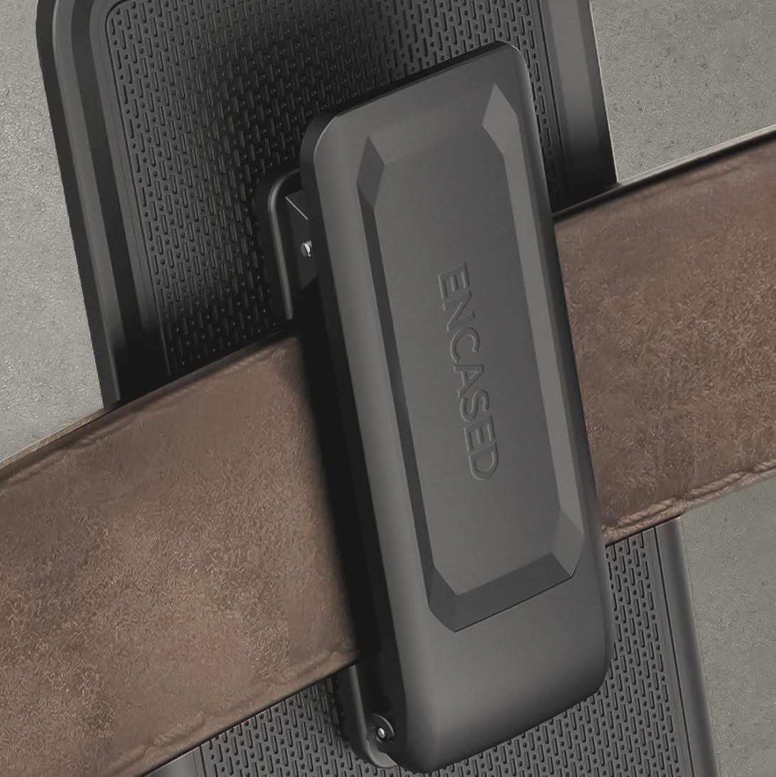 Encased Duraclip Designed For Iphone 15 Pro Case With Belt Clip Phone Holster And Kickstand (Matte Black)