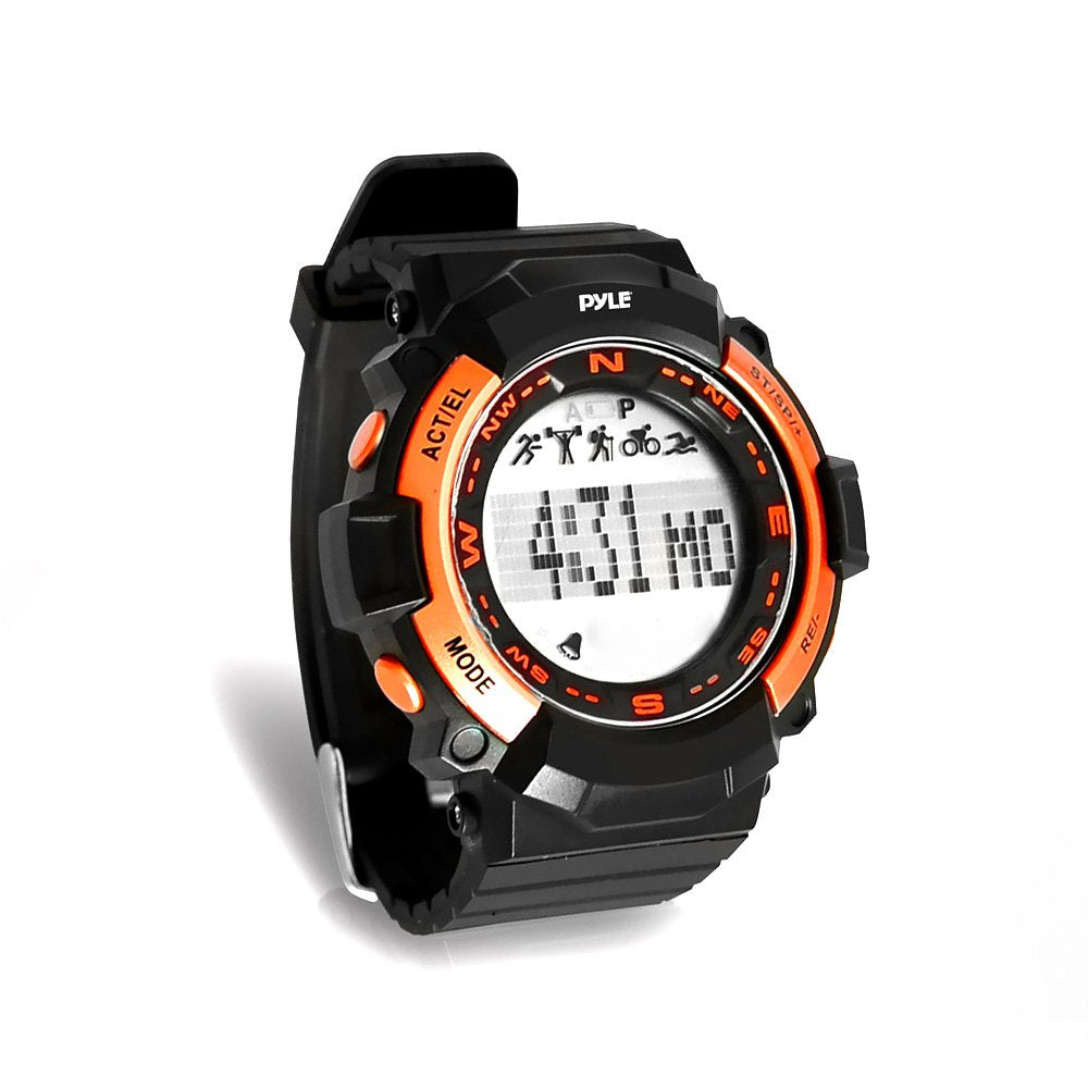 Pyle Psptr19Or Digital Multifunction Sports Wrist Watch - Smart Fit Classic Men Women Sport Running Training Fitness Gear Tracke