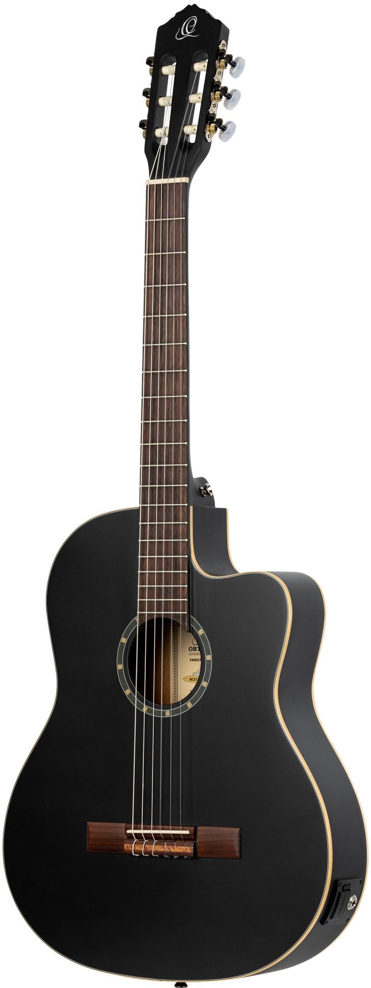 Ortega Guitars Family Series 6 String Acoustic-Electric Guitar, Right (Rce125Sn-Sbk)