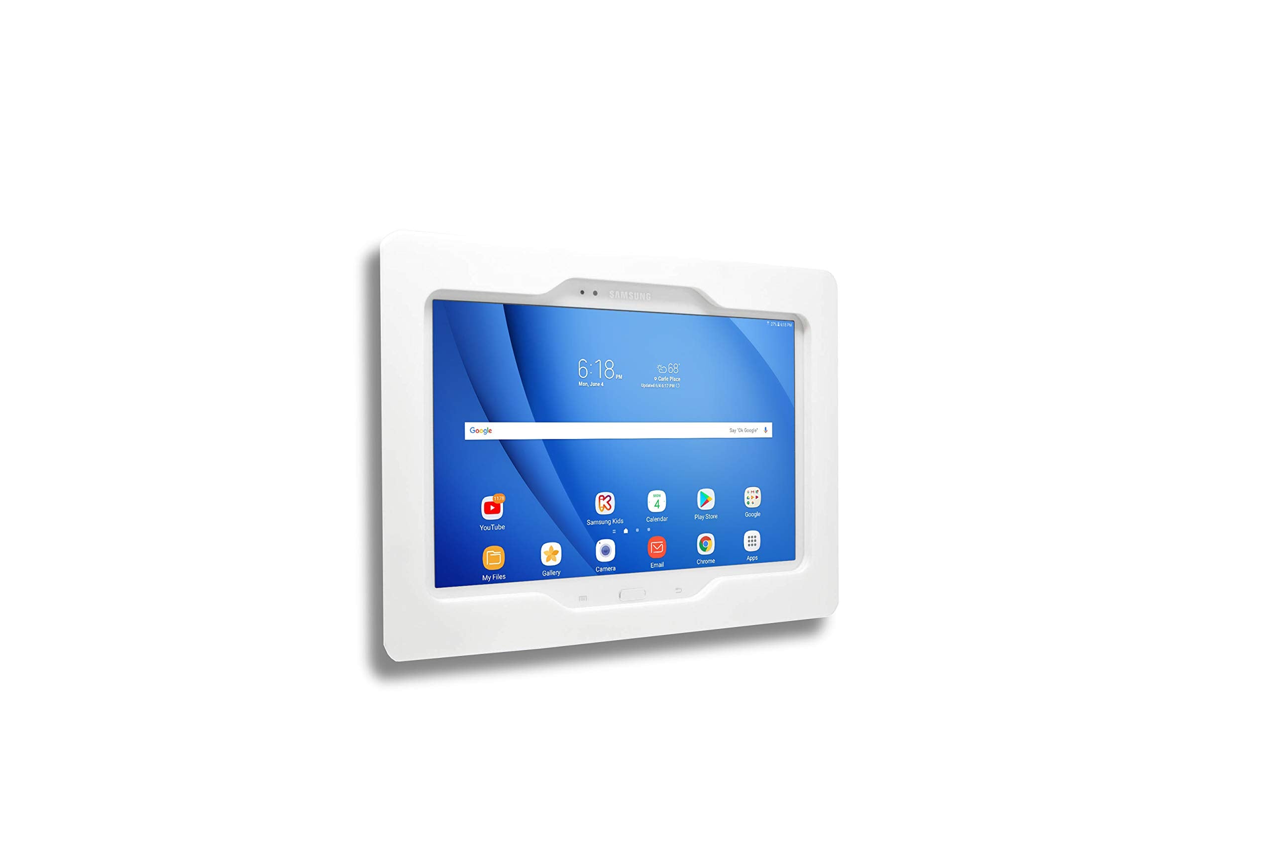 Tabcare Security Anti Theft Acrylic Vesa Enclosure For Samsung 9.7' Tablet With Wall Mount Kit (White, Tab S2 9.7)