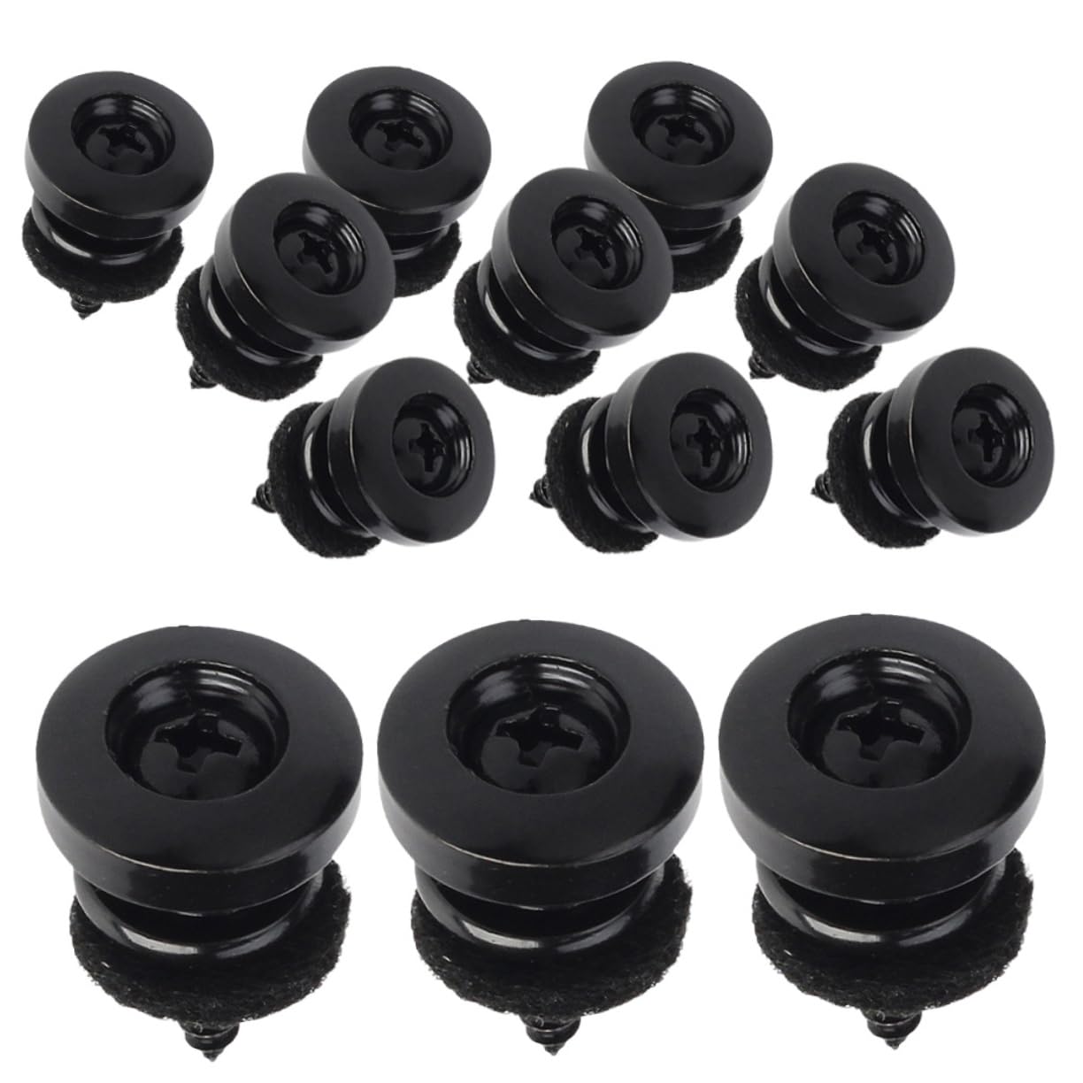 BESTonZON 12pcs  Electric Guitar Strap Lock Buttons Bass Strap End for Quick Setup Compatible Electric Guitars and Basses