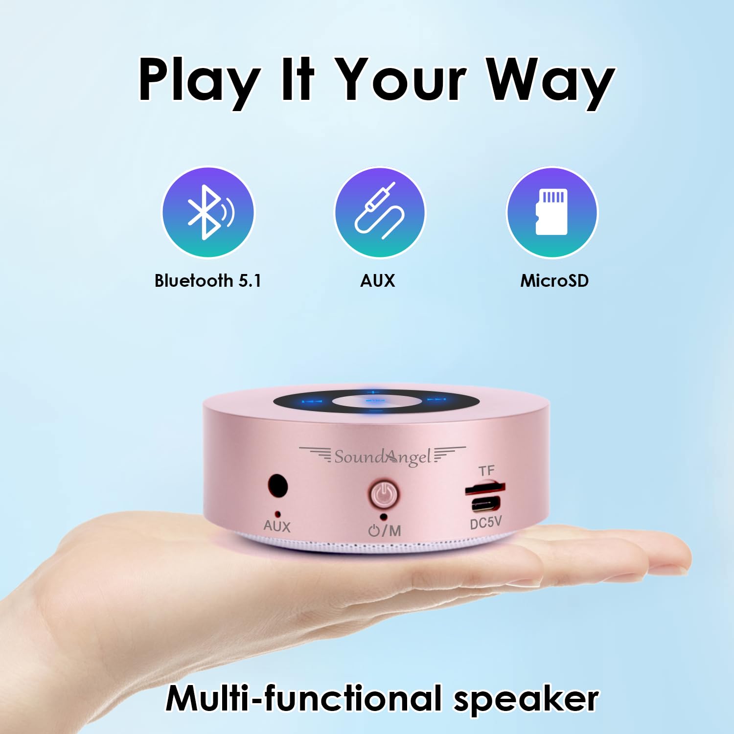 Xleader Mini Bluetooth Speaker (Gift Box Packed) Portable Speakers Bluetooth Wireless With Micro Sd/Mic/Aux Input, Touch Screen,