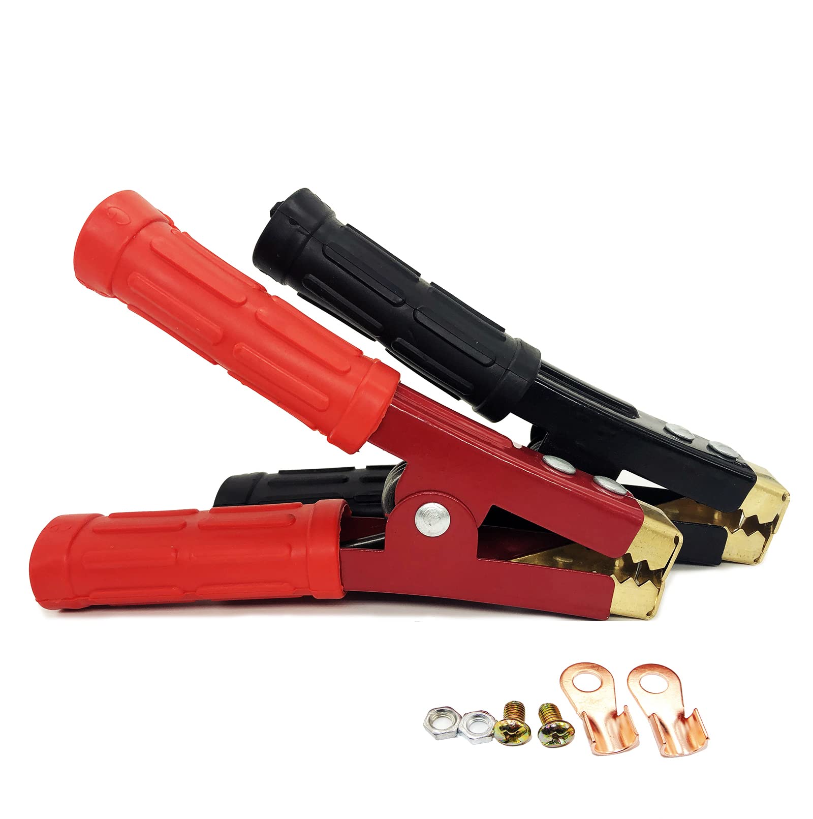 100A/800A/1500A Heavy Duty Crocodile Clamp Pure Copper Car Battery Charger Clamps Power Replacement Battery Alligator Clips Jump