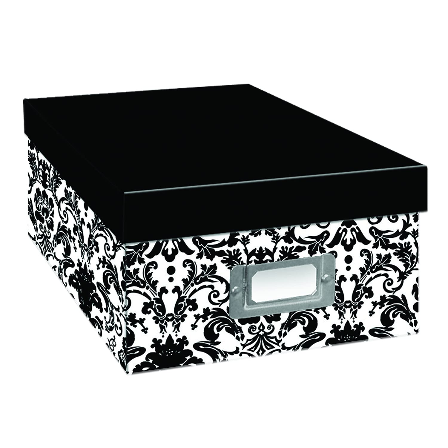Heavy Duty Photo/Video Storage Box, Damask Design