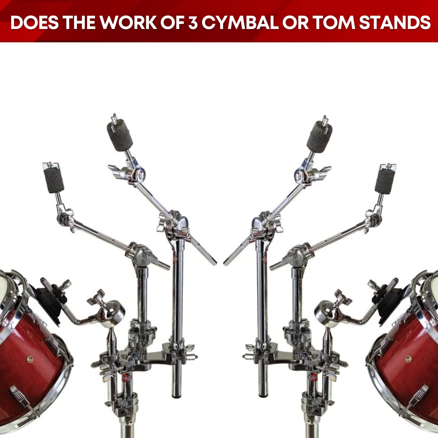 Gibraltar Double Braced Adjustable 3 Mount Platform Stand, Percussion Accessories And Hardware For Drum Set (9713Pm)