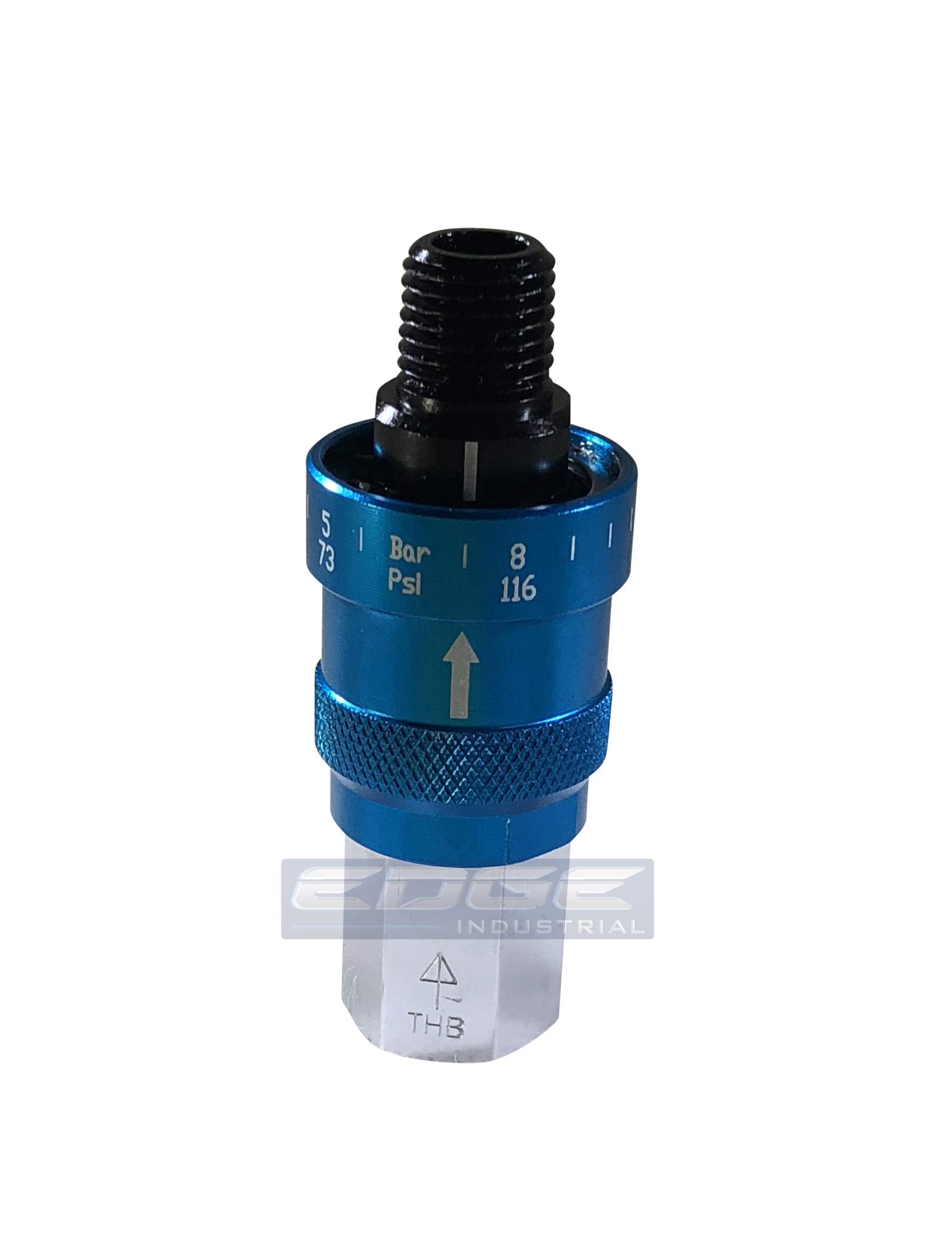 Edge Industrial Adjustable In Line Pressure Regulator For Pneumatic Tools, 1/4'' Npt, Connects Directly To Air Tool (70 120 Psi)