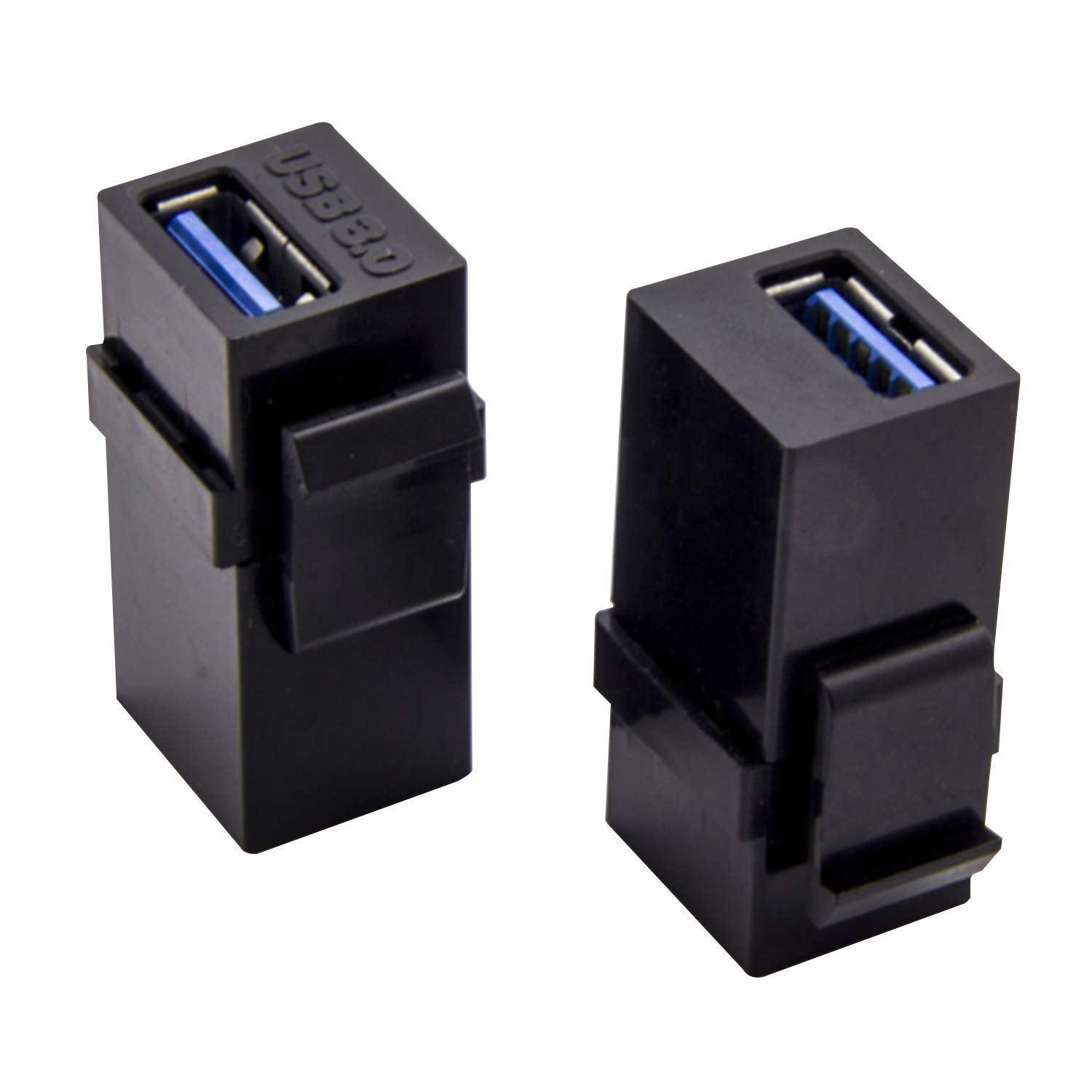 Ayecehi Usb 3.0 Keystone Jack Inserts (3 Pack) Female To Female Adapters Coupler Insert Snap In Connector Socket Adapter Port For Wall Plate Outlet Panel   Black