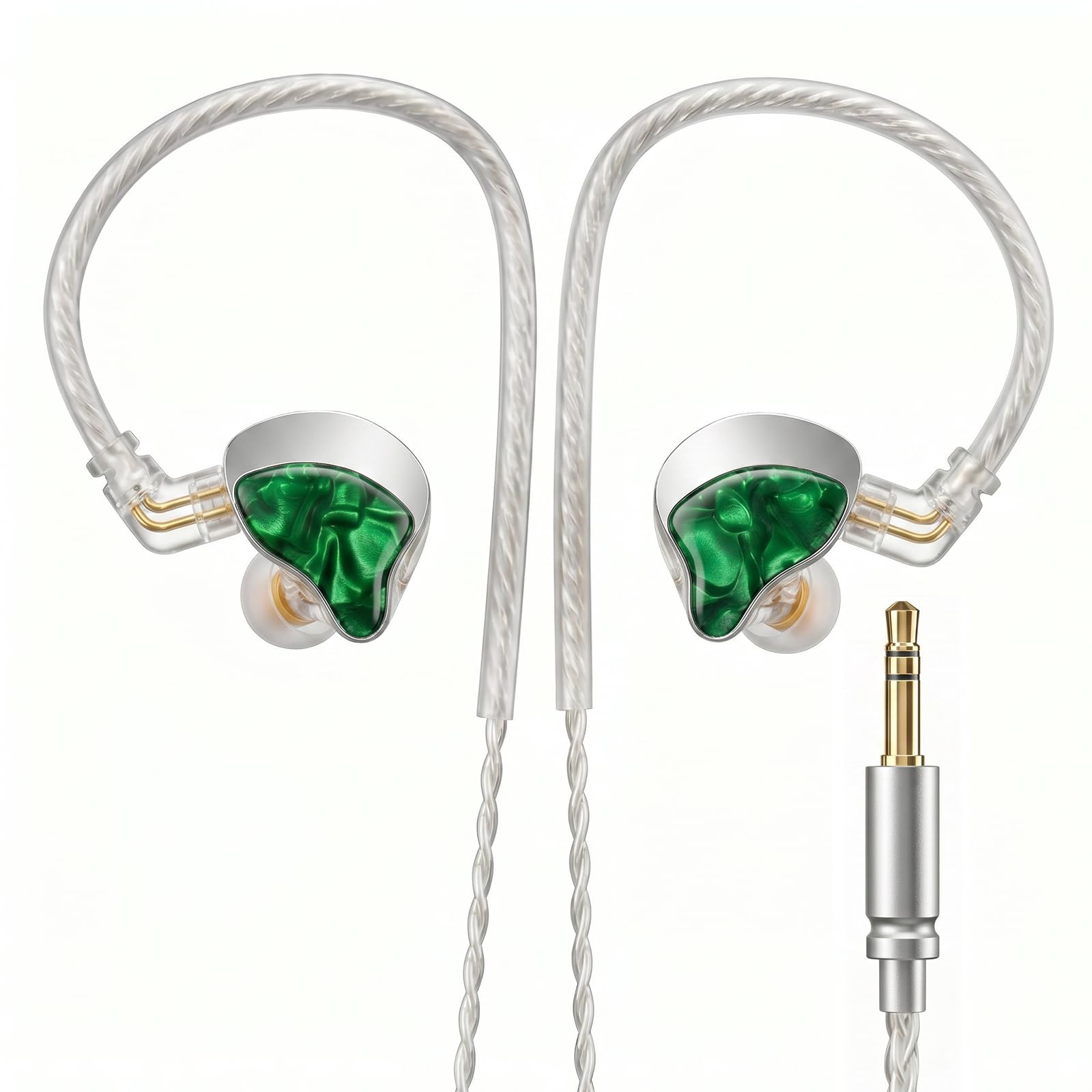 HIFI WALKER A20 IEM Earbuds, 10mm Dynamic Driver in Ear Monitor Headphones, HiFi Wired Earphones with Deep Bass & Clear Vocals, 