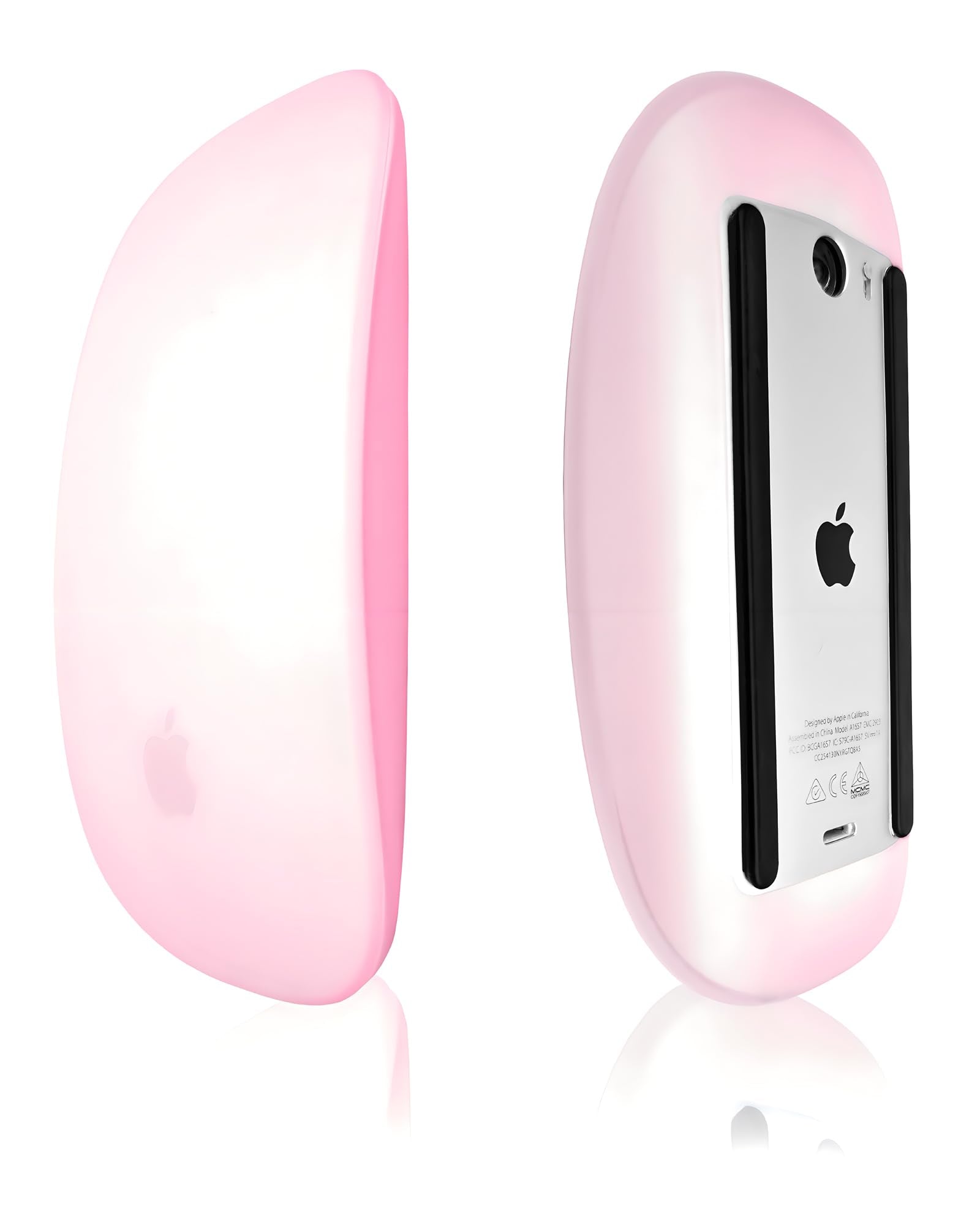 Uqy Mouse Silicone Cover, For Apple Magic Mouse 1&2, Drop Proof, Dust Proof, Ultra Thin Case Skin (Pink)
