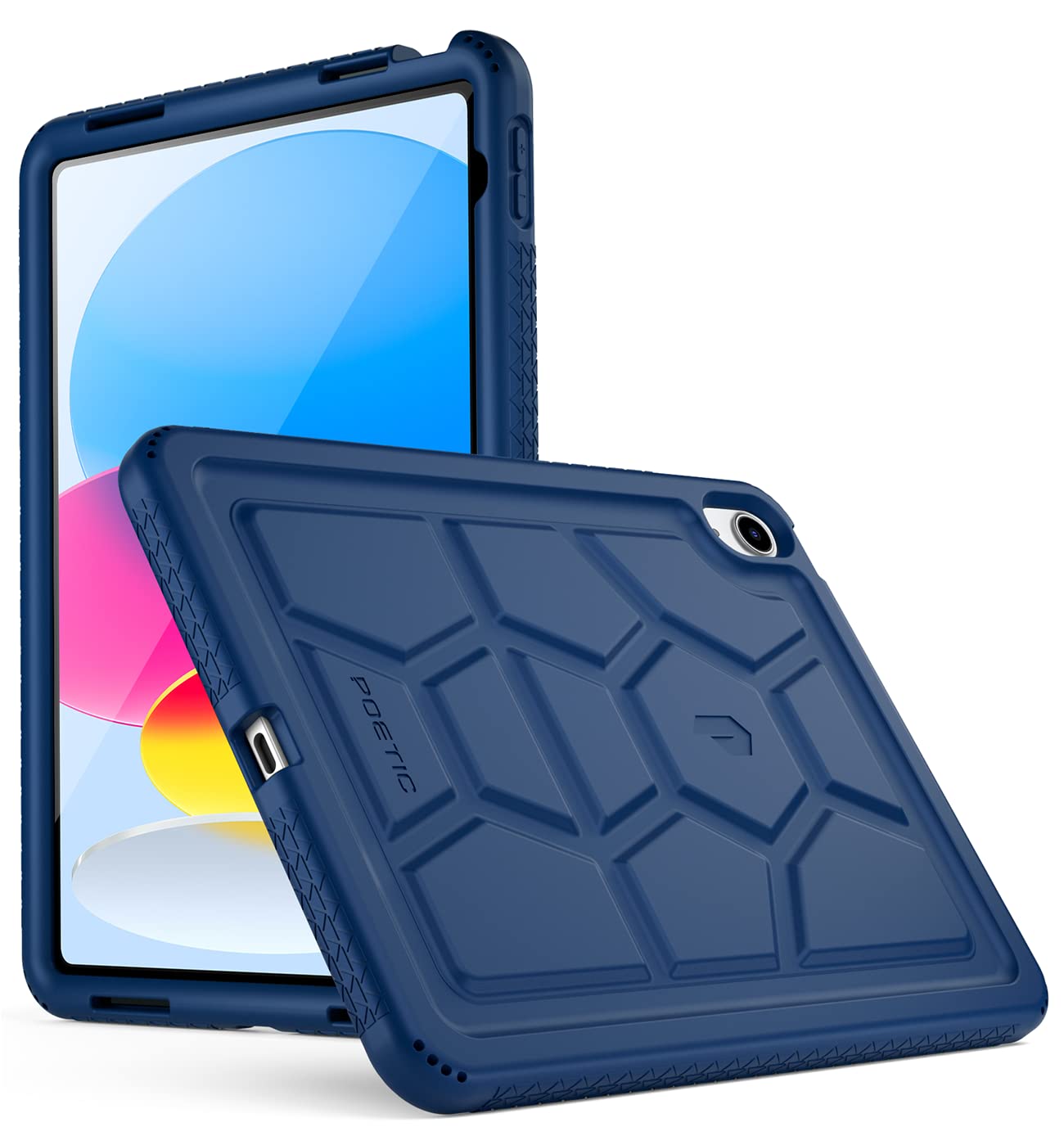 Poetic TurtleSkin case for New iPad (A16) 11th / 10th Generation (2025/2022), Heavy Duty Shockproof Kids Friendly Silicone Case 