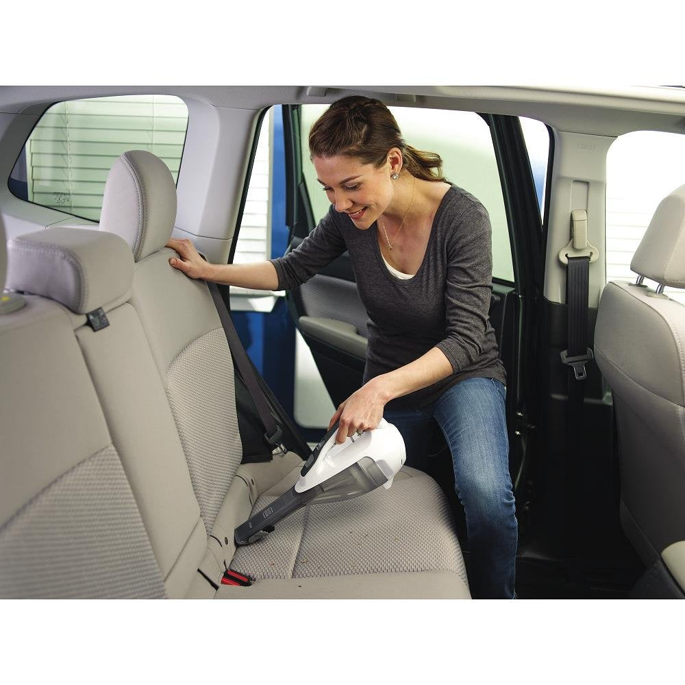 Black+Decker Dustbuster Advancedclean Cordless Handheld Vacuum, Powder White (Hvla325J10)
