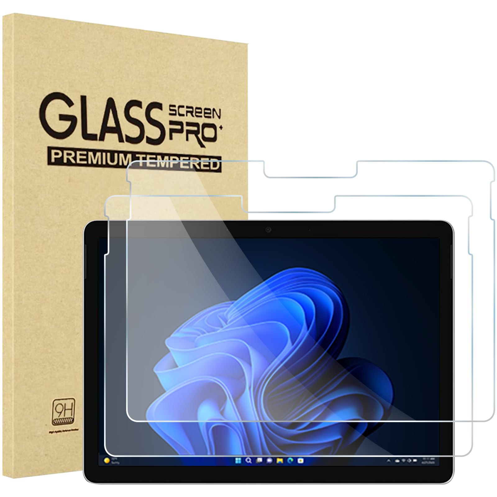Procase [2 Pack] Surface Go 4 2023/ Go 3 2021 / Surface Go 2 10.5'' 2020 / Surface Go 10'' 2018 Screen Protector, Tempered Glass