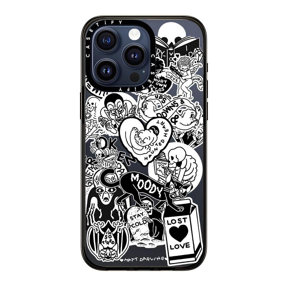 Casetify Compact Case For Iphone 15 Pro Max [2X Military Grade Drop Tested / 4Ft Drop Protection]   Matt Darling Sticker Collage