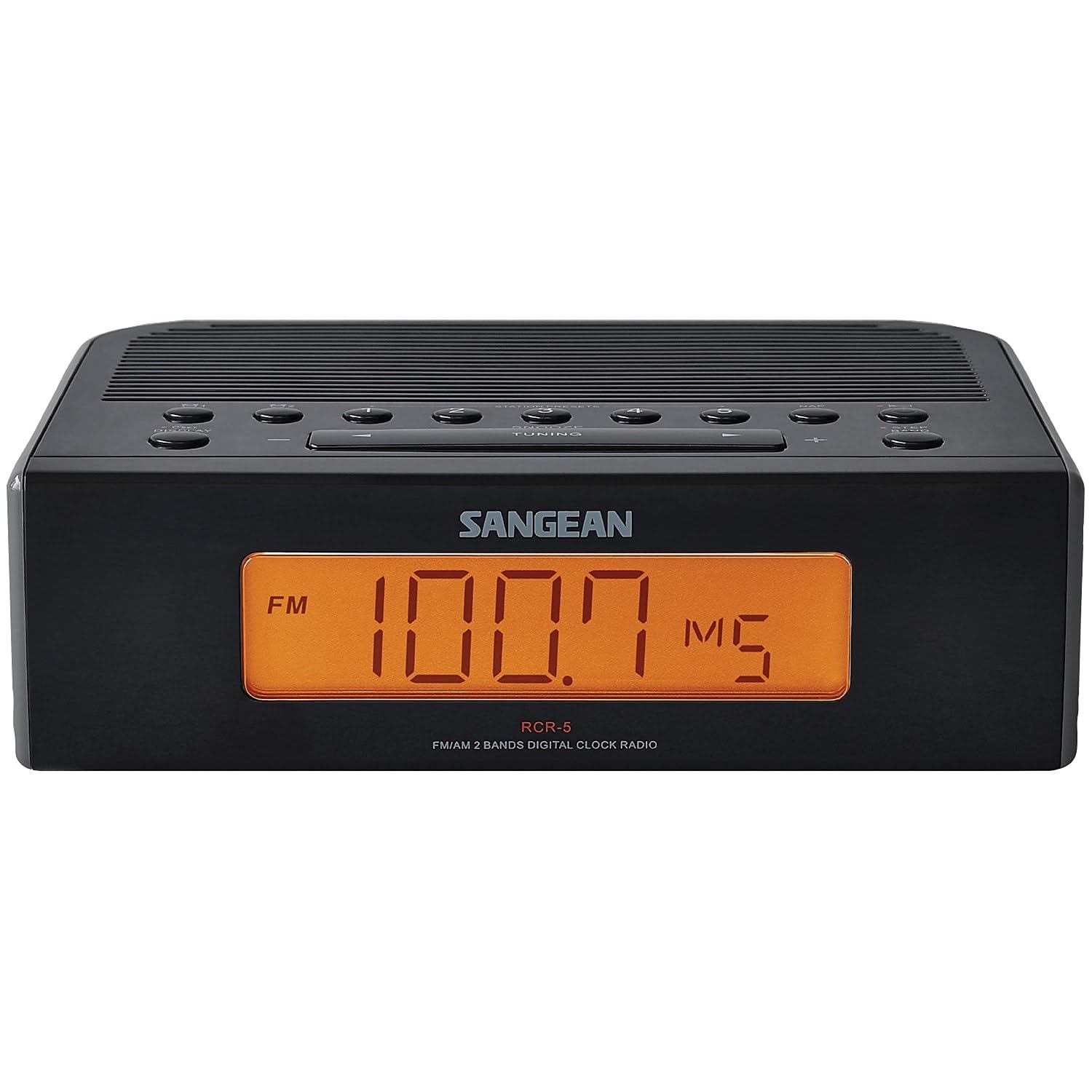 SANGEAN RCR-5 Digital AM/FM Clock Radio (Black)