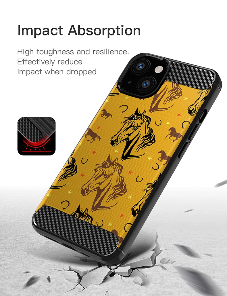 Casesondeck Case Compatible With [Apple Iphone 13 (6.1'')/ Iphone 13 Case] Design Case, Slim Black Flexible Sleek Shock Protecti