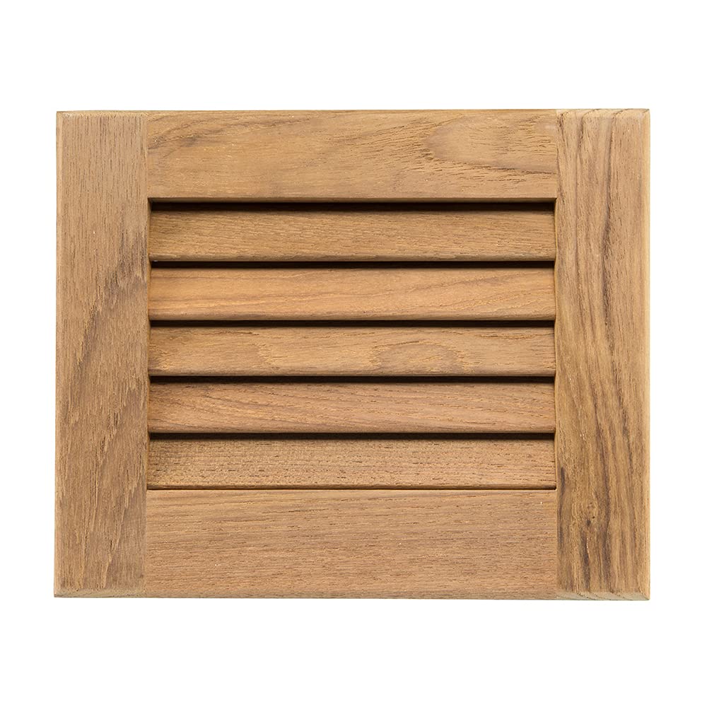 Whitecap 60712 Teak Louvered Insert - 7-1/2'' X 9-1/8'' X 3/4'', Black,WBFRNB00KOEATX0