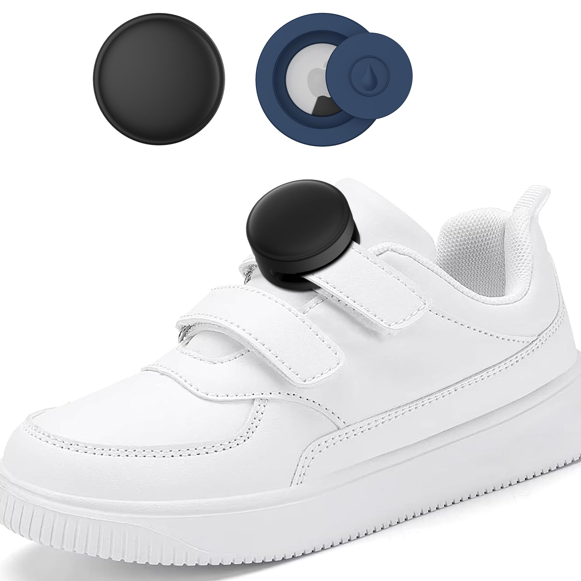 [2 Pack] Airtag Holder For Kids Shoelaces, Hidden Wear Resistant Silicone Air Tags Case Cover For Children Shoes Shoestring Acce