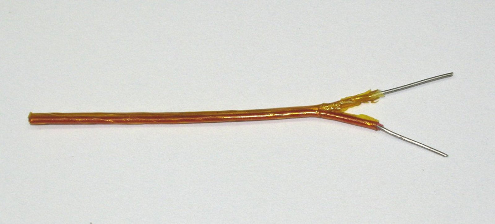 High Temperature K Type Thermocouple Wire Awg 24 W. Kapton Insulation   5 Yd Roll