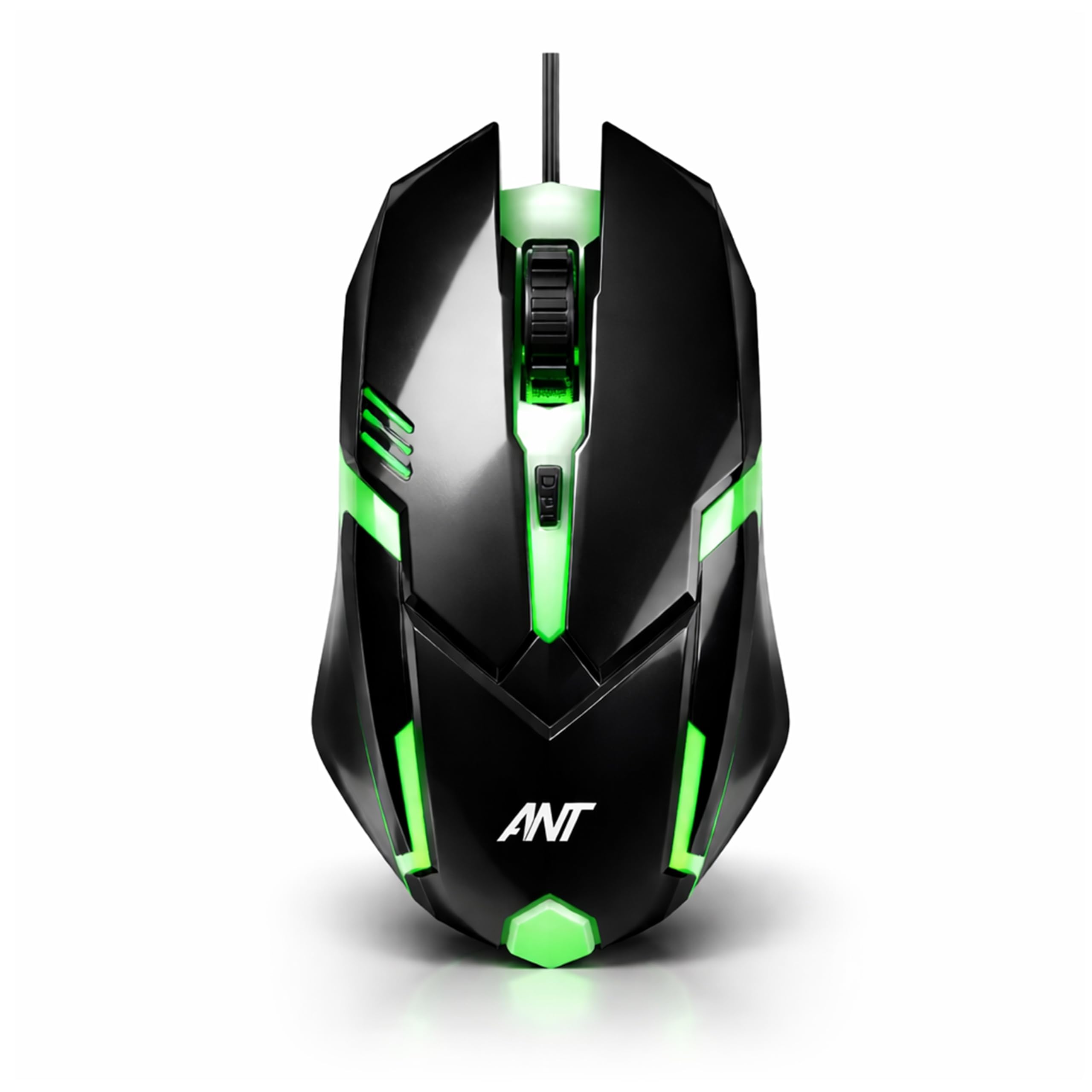Ant Globe 12 Wired Optical Gaming Mouse  2400 DPI HighPrecision Sensor, Multicolour RGB Backlight, 4 Responsive Buttons, Ergon