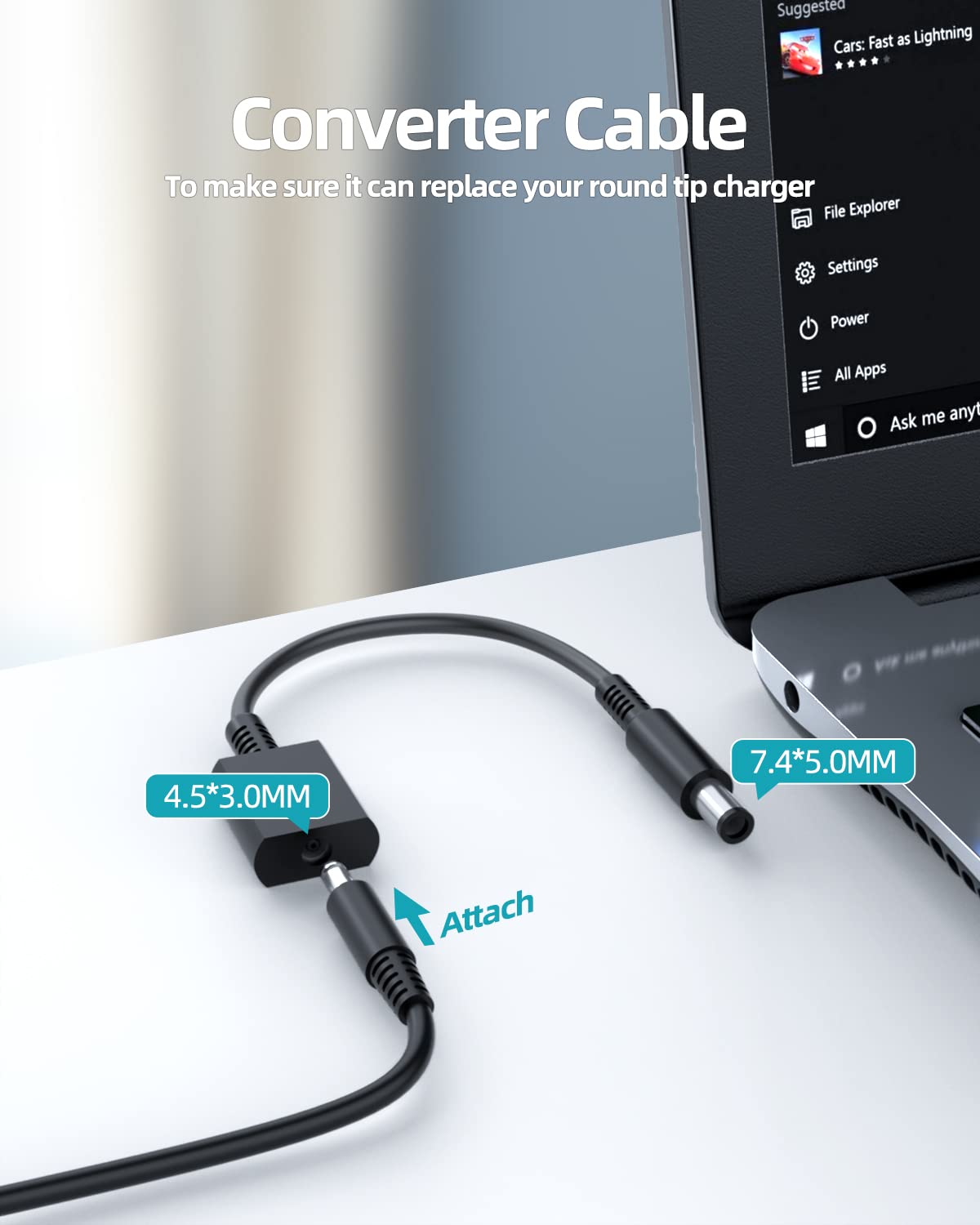 Charger For Dell Laptop Charger, Portable, 65W, 45W, For All Dell Inspiron, Latitude, Vostro Round Power Connector, (Safety Certified By Ul)