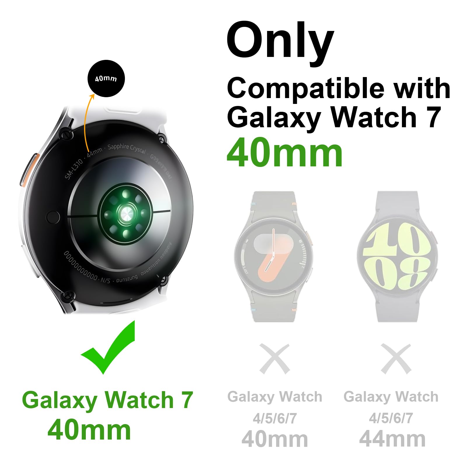 Quanfun 12 Pack No Gap Galaxy Watch Bands And 12 Pack Galaxy Watch Cases Compatible With Samsung Galaxy Watch 7 40Mm Case Protec