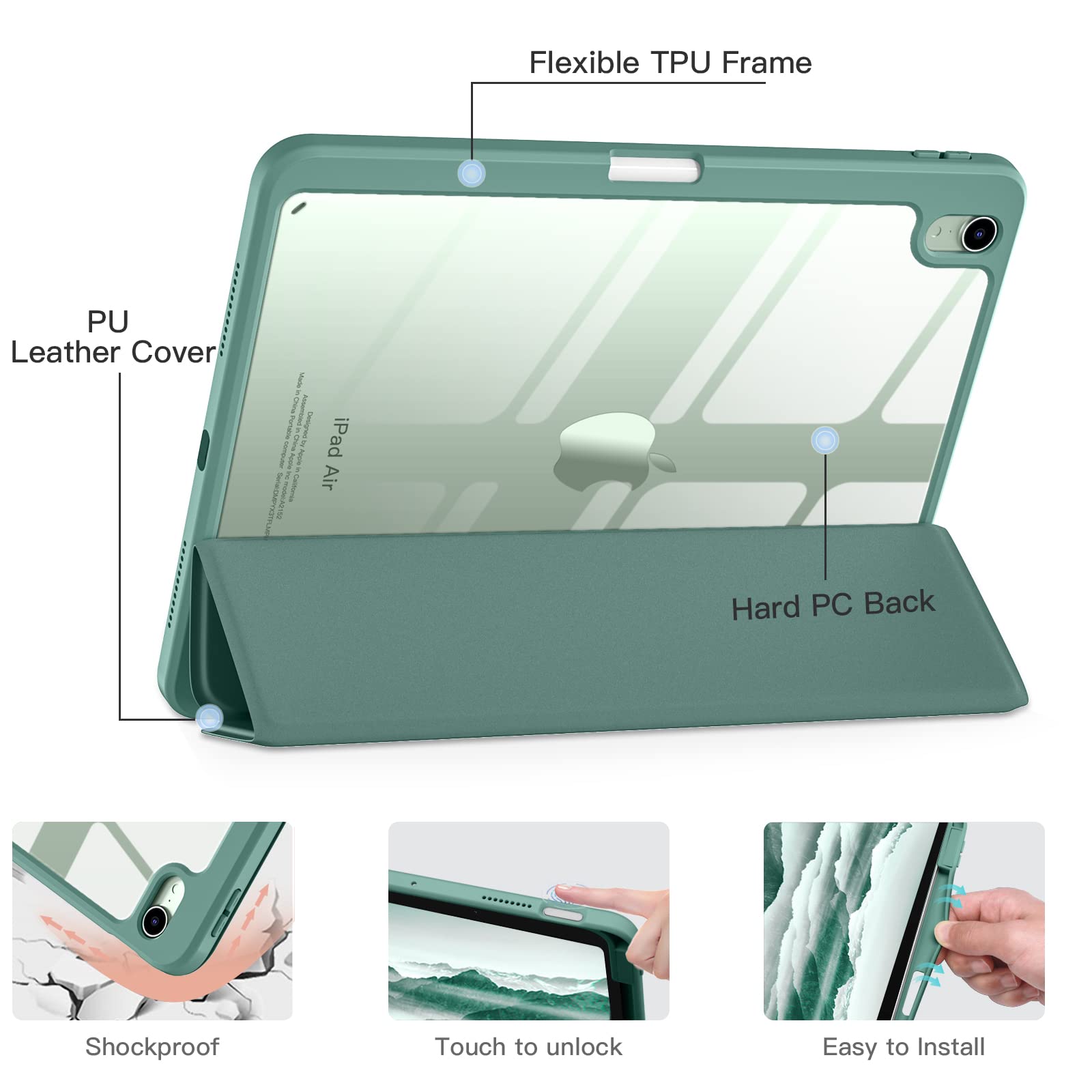 Wenlaty Compatible With Ipad Air 11 Inch Case (M2) 2024, For Ipad 6Th/Air 5Th/4Th Generation (2024/2022/2020) 11/10.9 Inch With