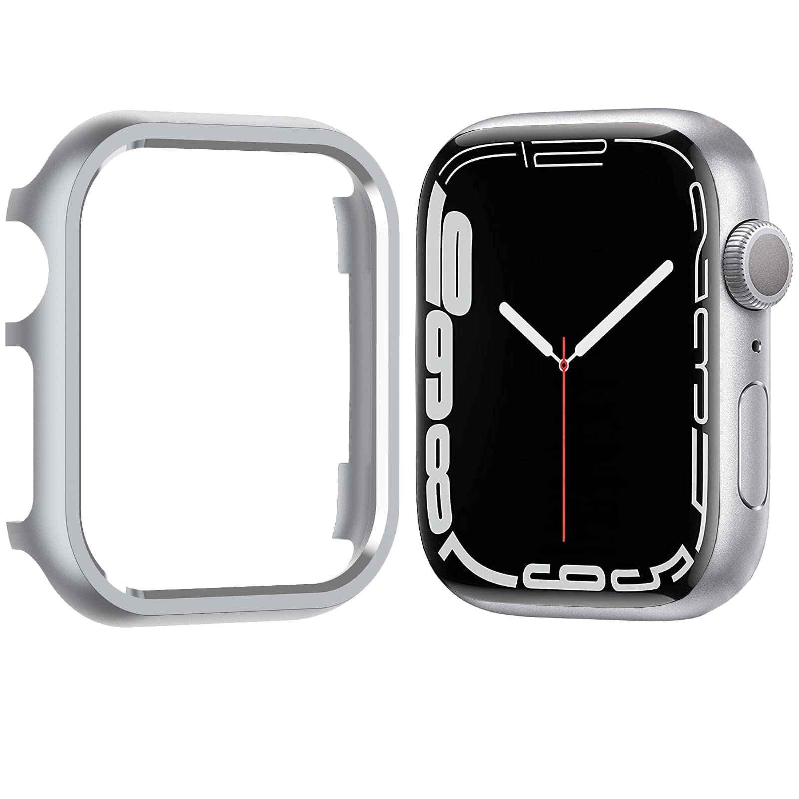 Compatible With Grey Apple Watch Case 41Mm Series 8 7,Ninki Anti Scratch Aluminium Apple Watch Case Series 8 7 41Mm Shockproof H