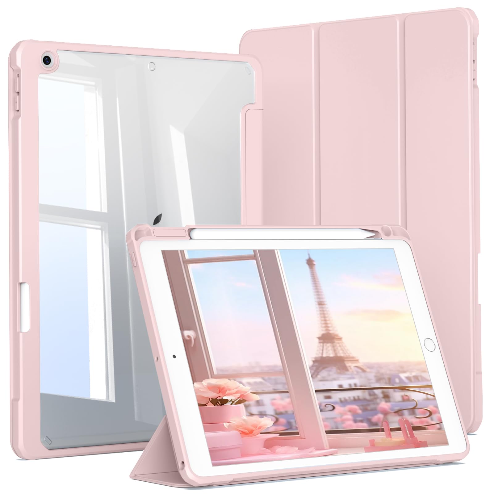 Jksml Case For Ipad 9Th/8Th/7Th Generation 10.2 Inch, Case With Pencil Holder For Ipad 9/8/7 2021/2020/2019, Hard Back Cover, Au