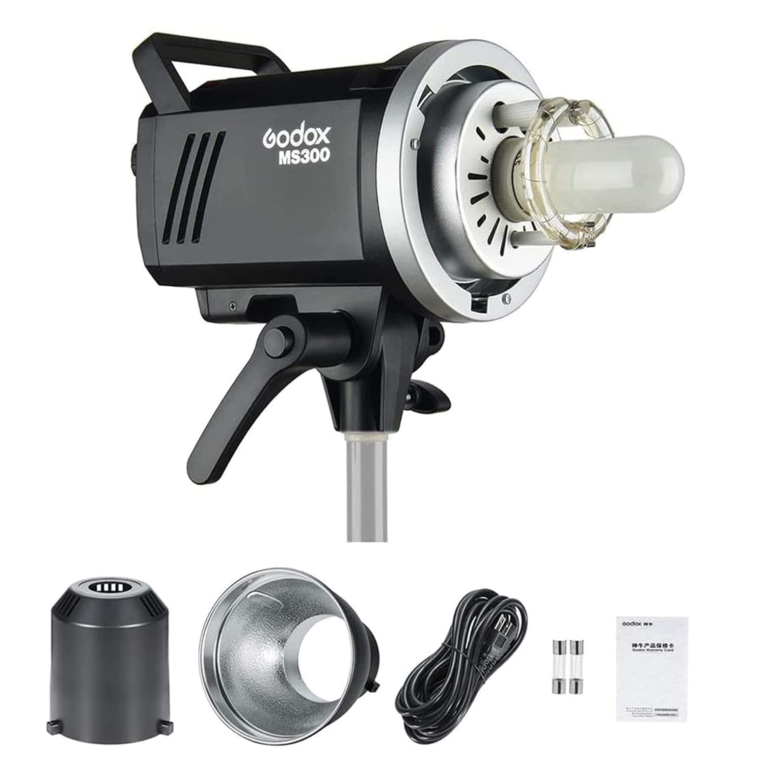 Godox Ms300 Compact 300W Studio Flash,Small And Portable 2.4G Wireless X System Gn58 5600K Monolight With Bowens Mount 150W Mode