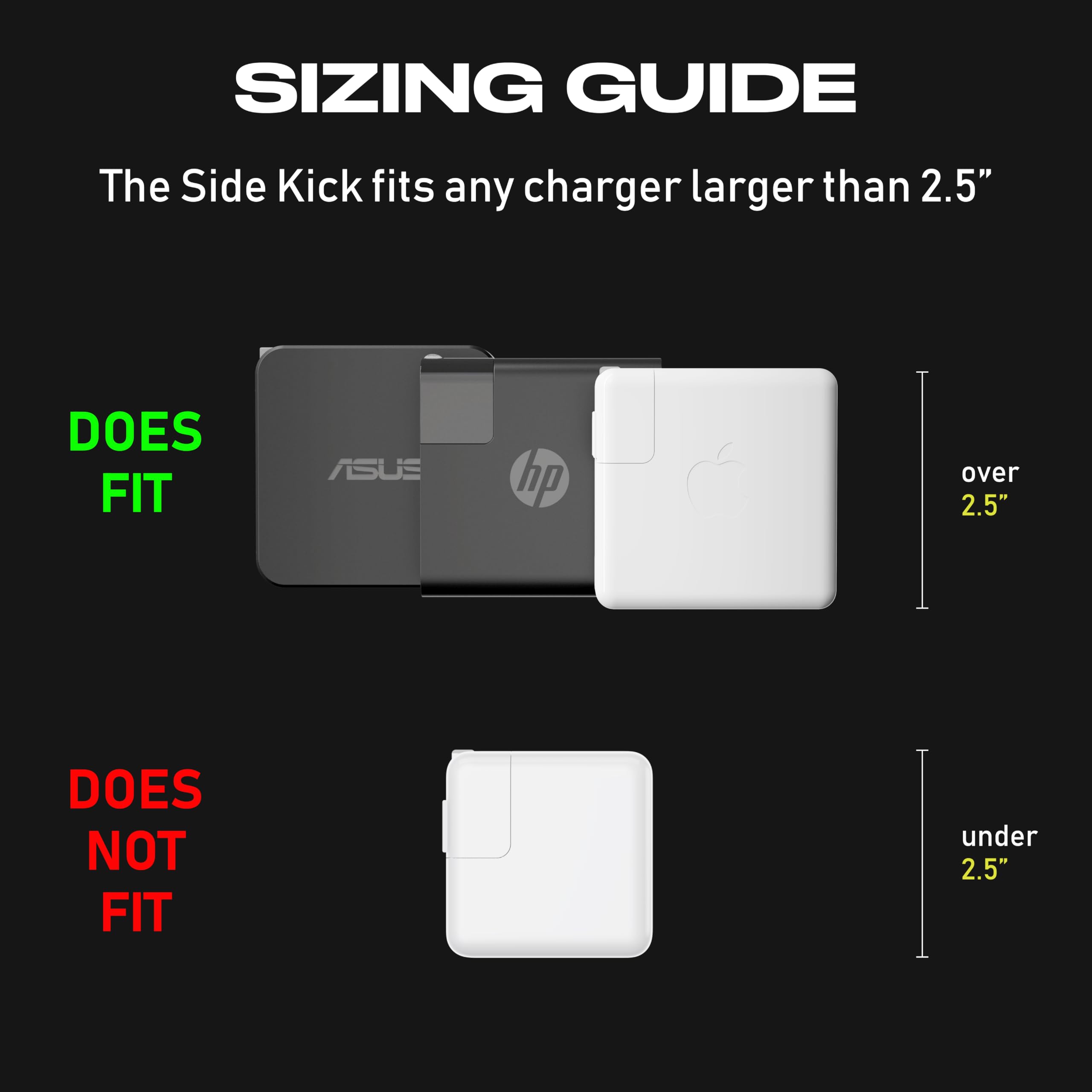 Fuse Reel The Side Kick Collapsible Charger Organizer With Usb C Right Angle Adapter Compatible With Macbook And Pc Charging Cords And Adapter Cable Management Best Computer Winder (White W/Adapter)