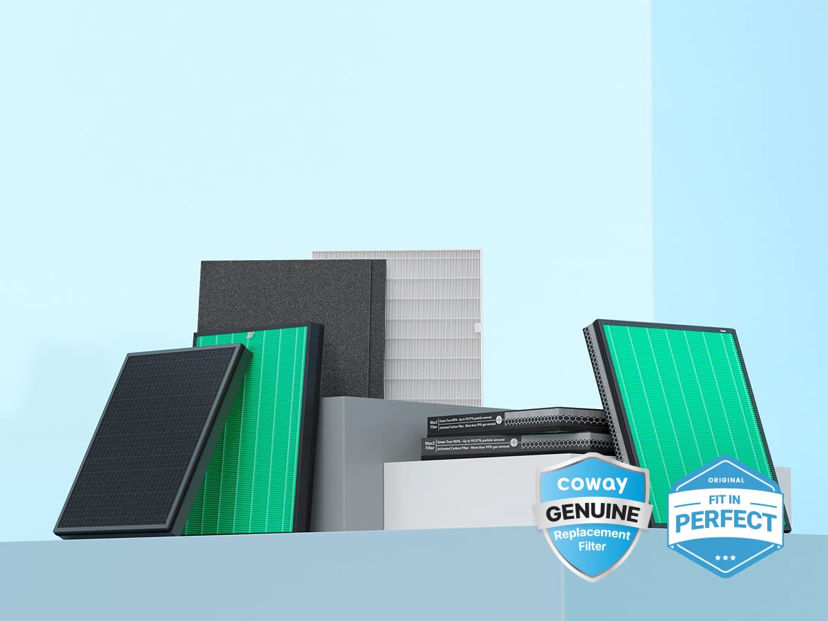 Coway Airmega 250/250S Air Purifier Replacement Filter Set, Max 2 Green True Hepa And Active Carbon Filter, Ap 1720 Fp