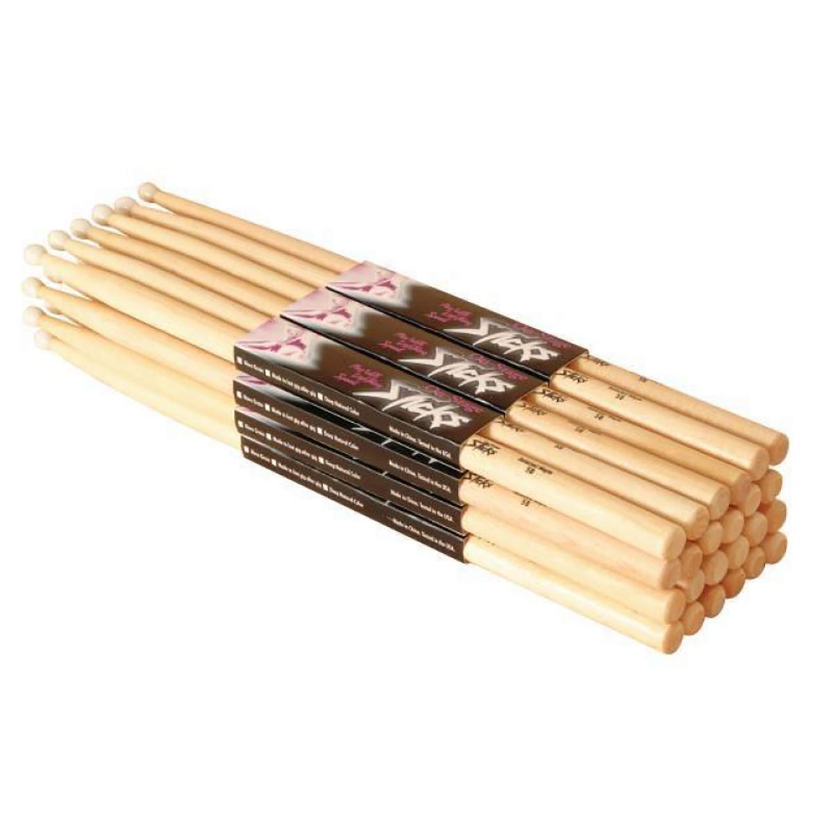 On-Stage On Stage Hickory 2B Nylon Tip Drumsticks 12 Pairs