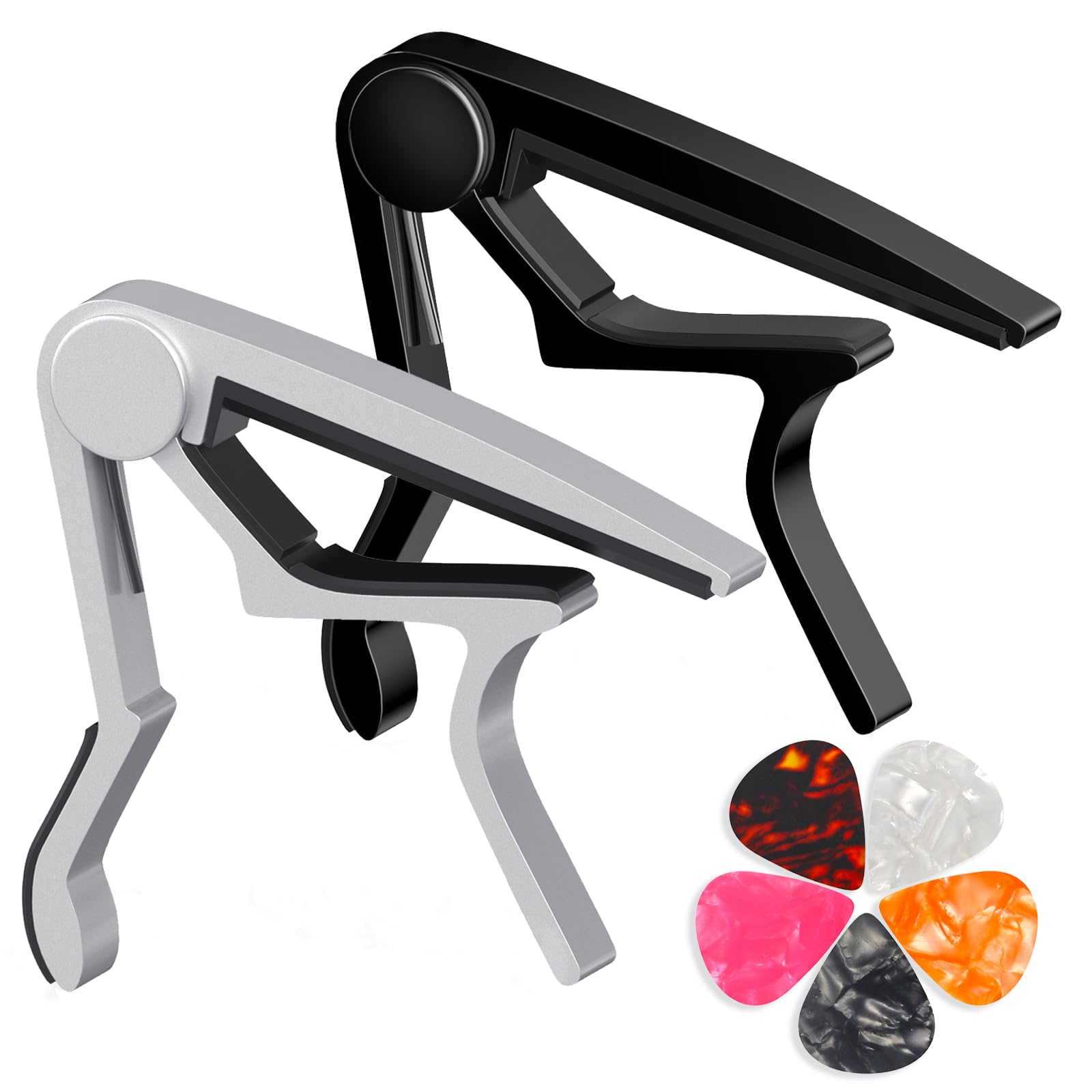 2 Pack Guitar Capo For Acoustic, Classical, Electric Guitars, Ukulele, Mandolin, Banjo, And Other String Musical Instruments, Qu