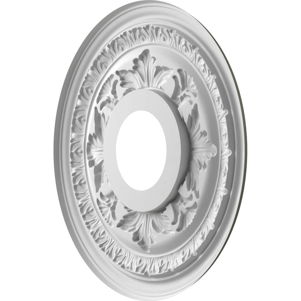 Ekena Millwork Cmp13Baghc Baltimore Thermoformed Pvc Ceiling Medallion (Fits Canopies Up To 5 1/4''), 13''Od, Ultracover Satin H