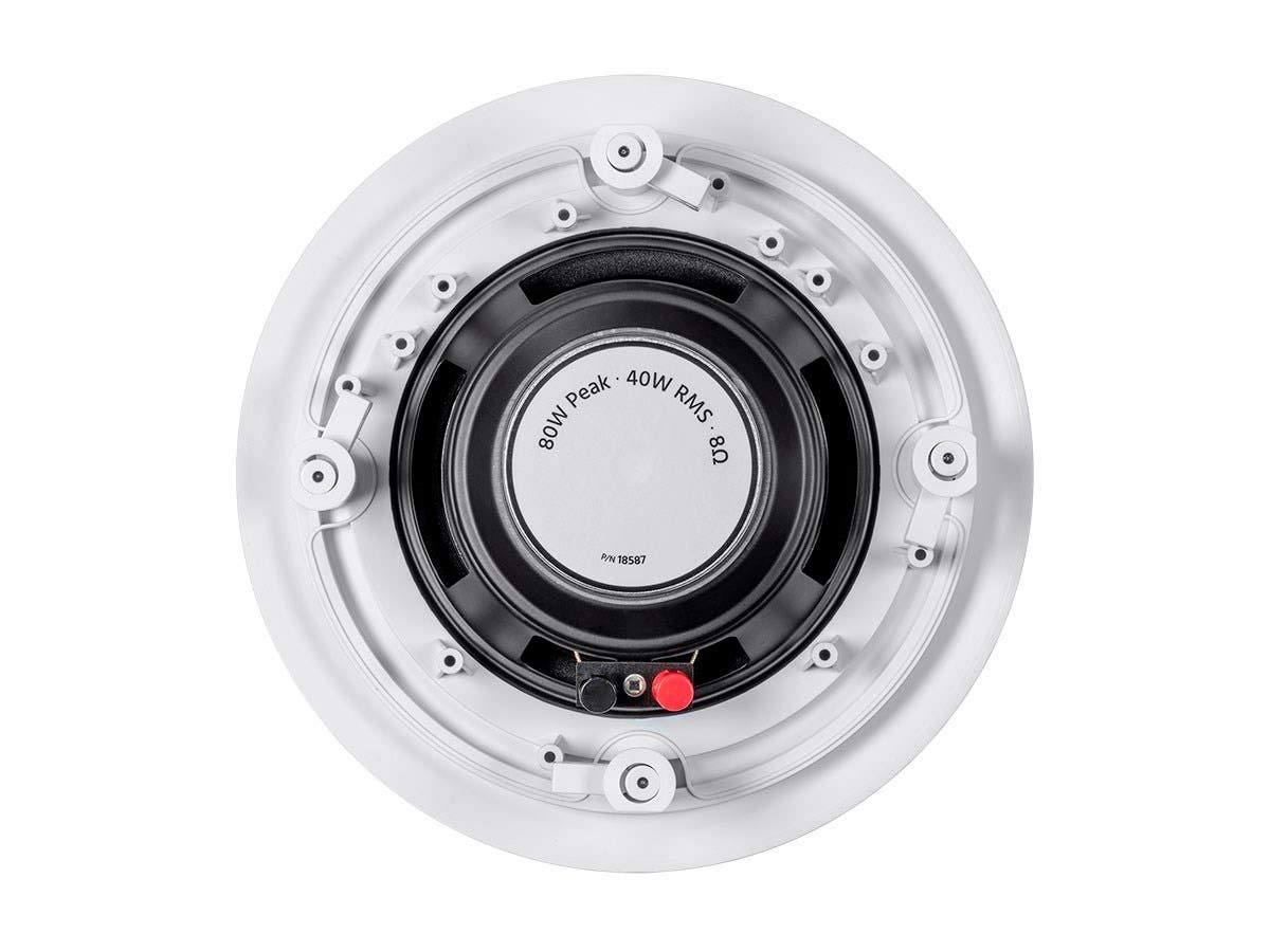 Monoprice 2 Way Polypropylene Ceiling Speakers   6.5 Inch, Pair, With Paintable Grille   Aria Series