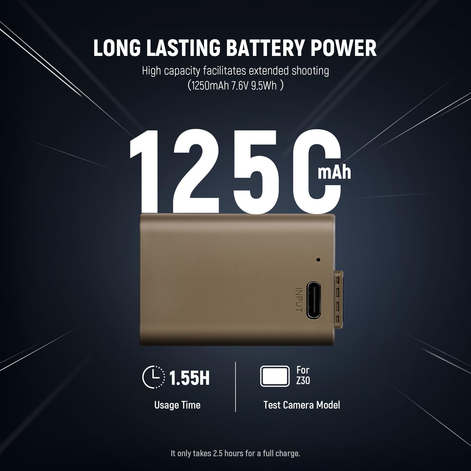 Neewer 1250Mah En El25 Replacement Camera Battery For Nikon Zfc Z30 Z50 Camera Mh 32 Battery Charger, 2.5 Hours Safe 100% Full B