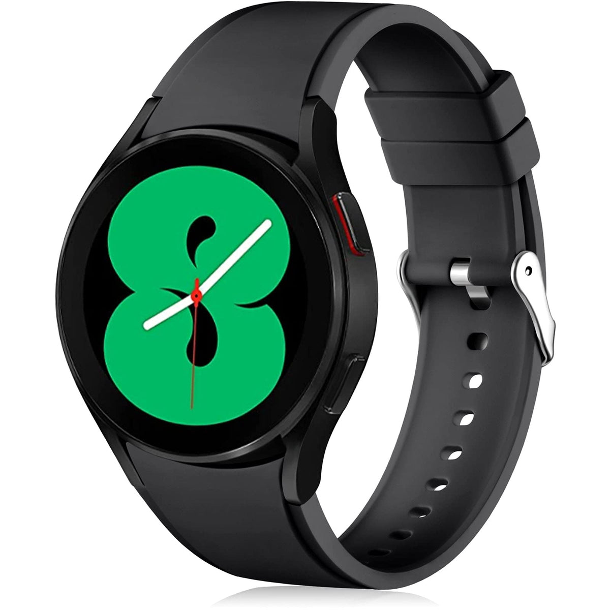 Lerobo No Gap Band Compatible For Samsung Galaxy Watch 4 & Galaxy 5 Band 44Mm 40Mm/Watch 5 Pro Bands 45Mm/Galaxy Watch 4 Classic Bands 46Mm 42Mm, 20Mm Sport Strap Wristbands For Men Women Black