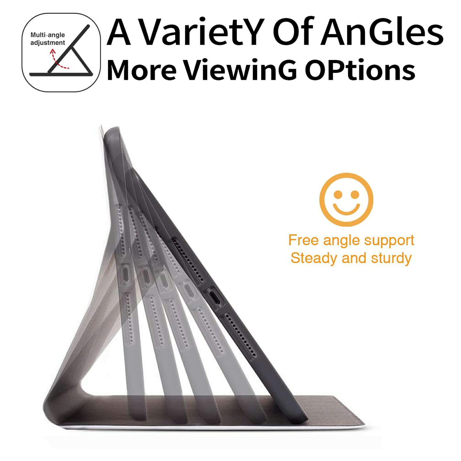 For Ipad 10Th Generation Case For Ipad 10.9 Case Bfserobj Lightweight Adjustable Stand Smart Protective Cover With Auto Wake/Sle