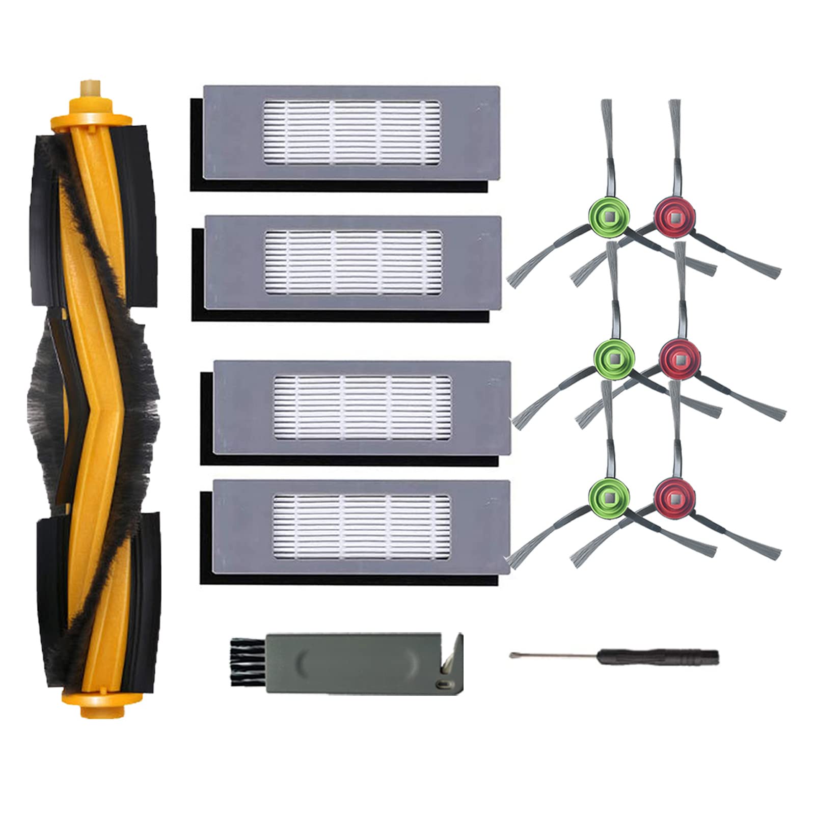 13 Pcs Accessories Set Replacement For Yeedi Vac/Vac Max/Vac Station/Vac 2 Pro Robot Vacuum Main Side Brush Filter Replacement P